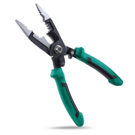 INJOYTEC Electrical Work Pliers, 6-in-1 Multi-functional Pliers for Electrical Work, Electrical Work Pliers, Cable Strippers, Electrical Work Pliers, Wire Cutter, Volute Cutter, Precision Crimping