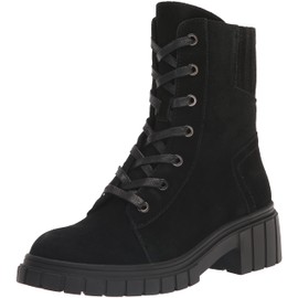 Blondo Women's Promise Waterproof Combat Boot, Black Suede, 7.5