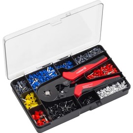 Meister Crimping Pliers Set 1200 Pieces - Includes Ferrules - Square Crimping - Polypropylene/Crimping Pliers Ferrules Set/Crimping Set/Crimping Pliers Set/Wire End Ferrules Pliers / 1738520