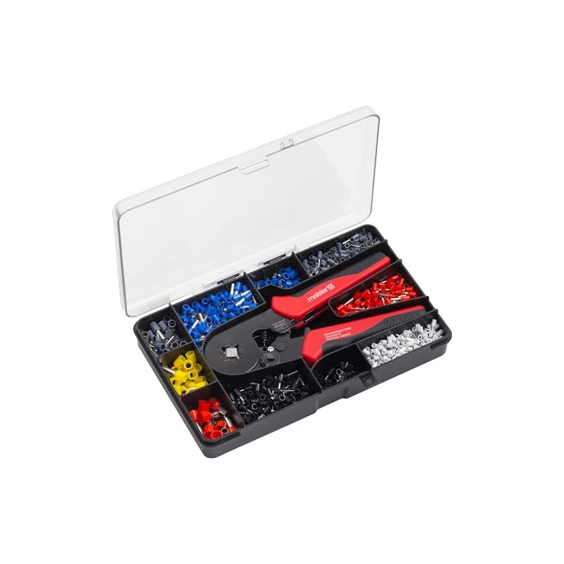 Meister Crimping Pliers Set 1200 Pieces - Includes Ferrules -