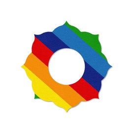 MySweetStitch | Patch for Freestyle Libre 1 & 2 Sensor waterproof, Mandala (25 pieces) | Made in Germany | Outer Ø 70mm, Inner Ø 28mm | Pride