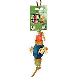 A&E CAGE COMPANY 001454 Happy Beaks Bagels Foot Toy Multicolored