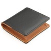 Abies Lambskin Cowhide Box, Coin Purse, Made in Japan, Black