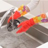 Codian Reusable Long cuff Rubber Kitchen Cleaning Gloves with Non-Slip