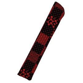 Matsumi Kogei Japanese Folding Fan Holder, 9.3 inches (23.5 cm), Inden Mosaic, Red