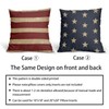 aportt 4th of July Pillow Covers 16x16 Inch Red Stripes