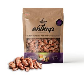 Anthap Honey Roasted Almond & Cinnamon, with Thyme Honey, Fresh Almond, Sweet & Savoury, Crunchy Texture, Perfect for Snacking & Gifting, High in Protein & Fiber, 300g