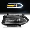 ALMULOO Projector Headlight Left w/LED Tube Compatible with 2015-2023 Dodge