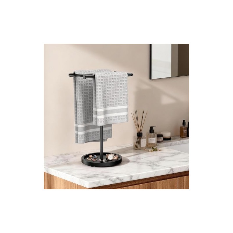 Aetyord Z-Shape Countertop Towel Holder - Height Adjustable for Bathroom/Kitchen/RV