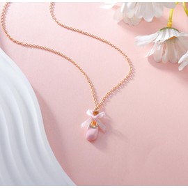Dance Necklace Dance Performance Gifts Ballet Gifts Dancer Gifts Ballerina Jewelry Dance Performance Gifts Recital Gifts (Golden dancing shoes)