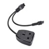 Power Plug Cable 30cm Y Shape IEC320 C6 Male to