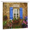 Nyngei 3D Digital Printing Home Garden Shower Curtain Stone Wall