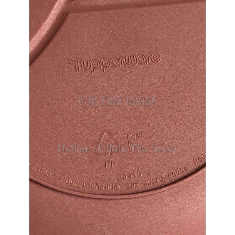Tupperware Reheatables Divided Plate w/ Seal Microwave Safe Dish Rose