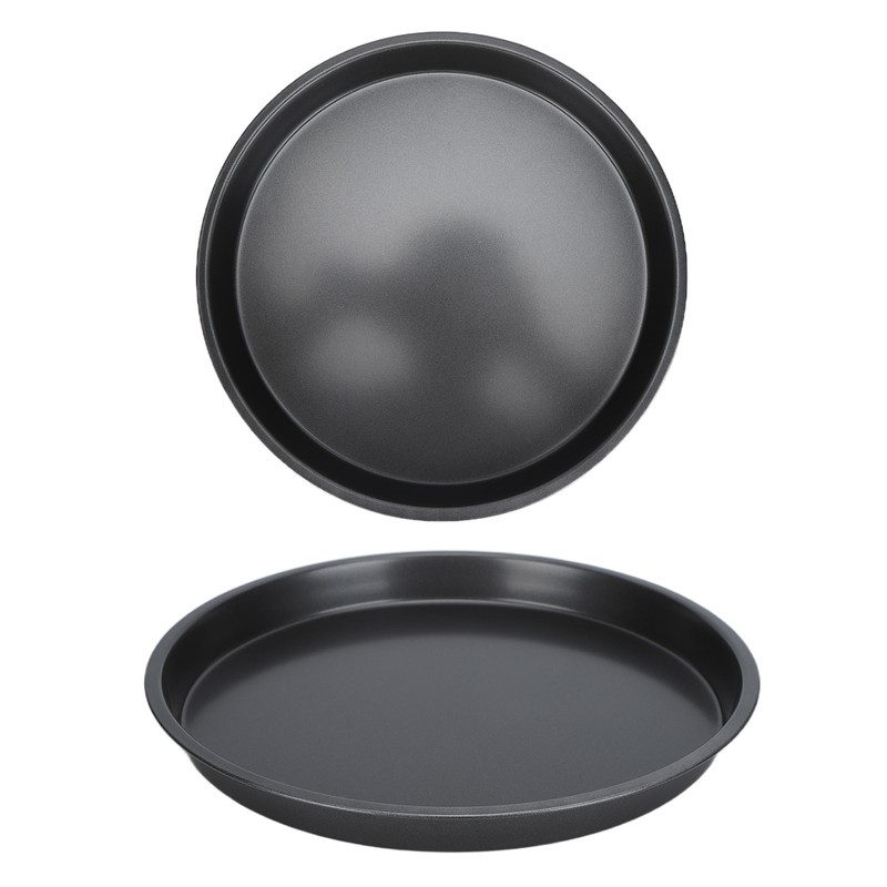2Pcs Non Stick Pizza Pan Deep Thickened Carbon Steel Baking