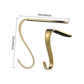 Mikinona Mantel Stocking Hooks Christmas Stocking Fireplace Hooks 3pcs Set for Decor