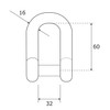 AIAI 15-304 Screw Shackle, Adjustable, Connection, Fixed, Silver, 0.6 inches