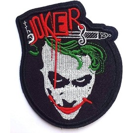 Embroidered Large The Joker Fan Art Patch Iron-On Movie Applique