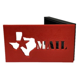 Texas Star Design Red Mailbox Flag Solution, 4.02" x 2.27" x 0.59" Flag for Stone or Brick Mailboxes, Replacement Flag Kit, Mailbox Red Flag, Universal Front Mount Flag Design Easy Install