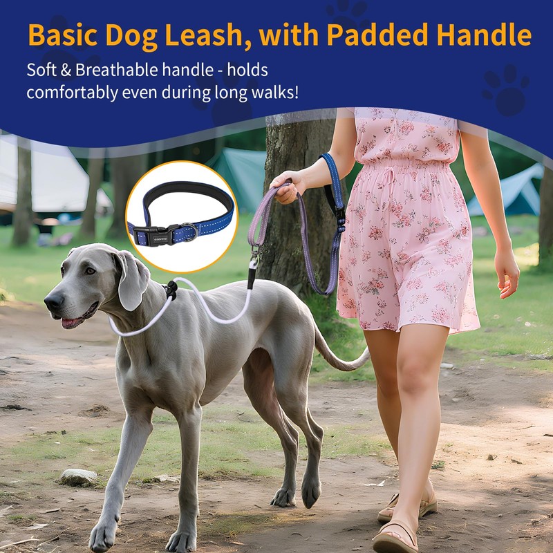 Kazazoo Slip Lead Dog Leash, Hands-free No Pull Training Leash