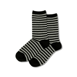 Hot Sox womens Classic Patterns Novelty Fashion Casual Socks Hosiery, Thin Stripe (Grey Heather), 4 10 US