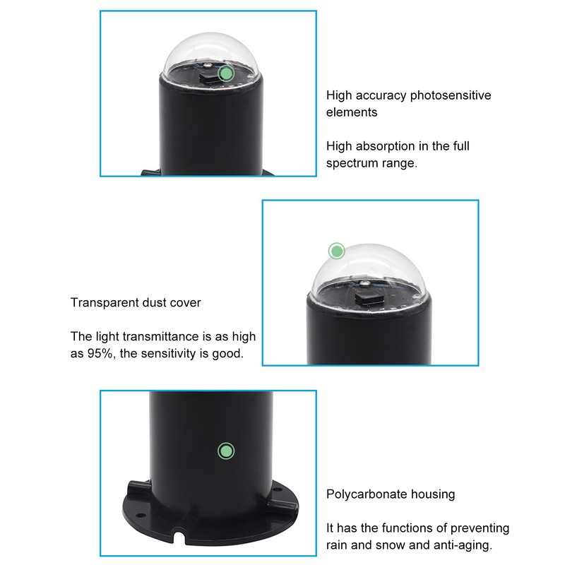 Total Solar Radiation Detector Pyranometer Sunlight Strength Meter Sensor for