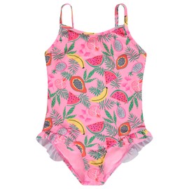 BMAGICAL Kids Girls 2 Pack Bathing Suit, Childrens Printed Beach Swimwear