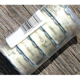 MIABE Ribbons Supplies for 5 Spools Congratulations Wedding Anniversary Toast Ivory Satin Ribbon 3/8" for Gift Wrap, Holiday Decor, Garland, Gifts, Wrapping, Wreath, Gift Bow,Craft Projects.