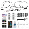 KEEPDSGN 4PCS 15" RGB LED Wheel Ring Lights Chasing Rim