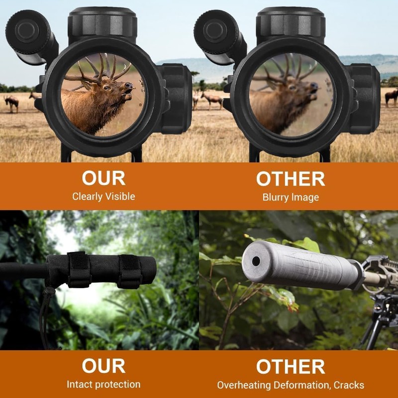 Pvnoocy Tactical Silencer Protective Cover, 3.8 cm x 15 cm,