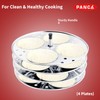 PANCA Idli Maker 4 Plates,Stainless Steel Idli Cooker Induction And