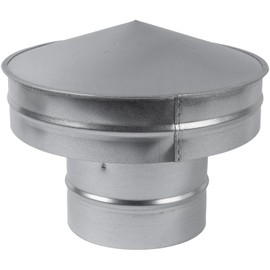 5" Inch Round Galvanized Steel Roof Cap with Mesh - Weather-Proof Chimney Cover with Side Wall - Fireplace Duct Rain Guard - Exhaust or Supply Ventilation Top Cover - Perfect Insulation Protector Cap