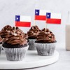 Chile Flag Chilean Miniature Toothpick Flags Decorations Small Cupcake Toppers