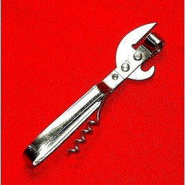 Quality Tools Vintage 3 Way Can Opener Corkscrew Cap Lifter Metal