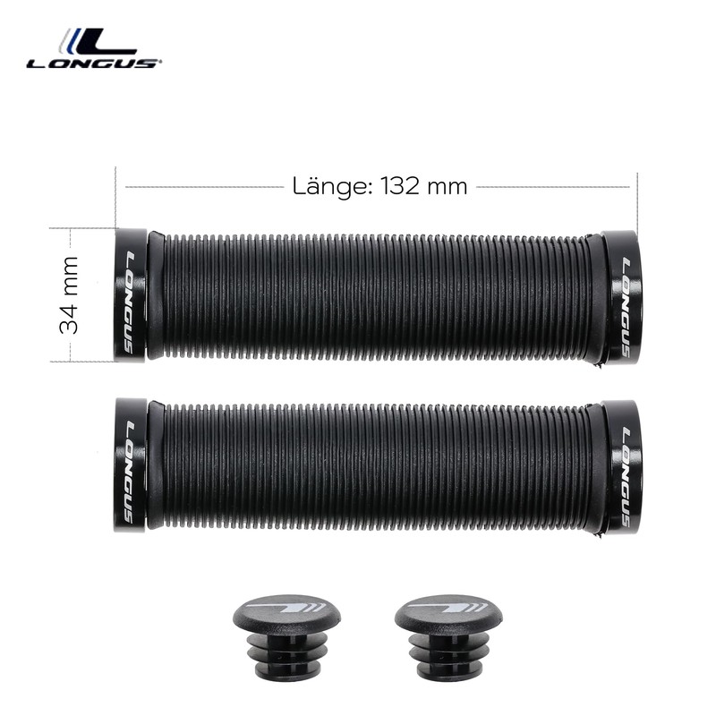 LONGUS Handlebar Grip Loring, SZ, 2 x Double Lockring FA003834001