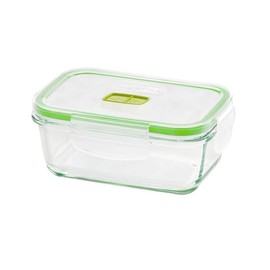 GioStyle 2 in 1 Rectangular Glass Container, 17 x 12 x 7 cm, Capacity 0.8 L