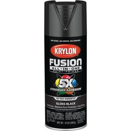 Fusion 6-Krylon Fusion All-In-One Gloss Spray Paint & Primer, Black Model: K02702007