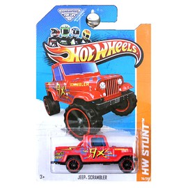 Hot Wheels 2013 HW Stunt Jeep Scrambler Red