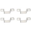 HAJXZH 4 PCS Square Pipe Clamp Stainless Steel Square Connector