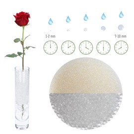 trendfinding 250 g Water Retaining Decorative Granules Crystal, Grain Size 1.5-2 mm, Decoration for Flowers and Plants, Very Economical, Versatile