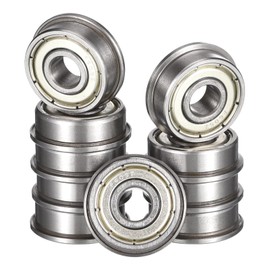 HiPicco F605ZZ Flanged Ball Bearing, ID 5mm x OD 14mm x Width 5mm Miniature Bearings, Double Metal Shielded Deep Groove Bearings, Pre-Lubricated (GCr15) Chrome Steel 10pcs