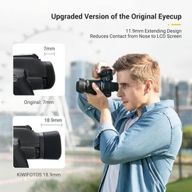 EOS R7 Eyecup Eyepiece, Extended Soft Silicon Camera Eye Cup Viewfinder Eyeshade Protector Cover Special Designed for  EOS R7 Mirrorless Camera - Color: for Canon EOS R7