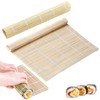Fizzix 2 PCS Bamboo Sushi Mat Set, Traditional Rolling Mats