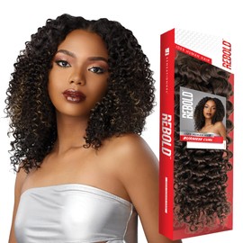 Sensationnel Rebold curly weave - burmese curl human hair smooth, sleek soft texture hair for weaving and sew in styles - 1 pack (10 inch, DARKRED)
