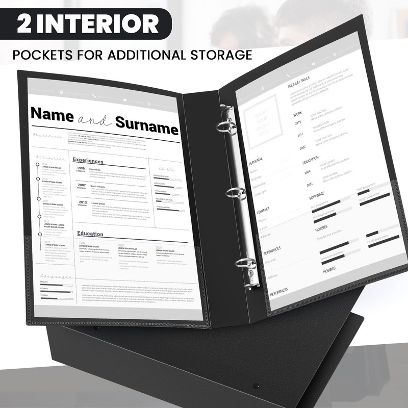 Henoyso 4 Pcs Legal Size Binder 3 Ring 2" Durable