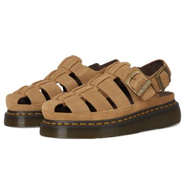 Dr. Martens Unisex Wrenlie Fisherman Sandal, Savannah Tan, 4 US Men