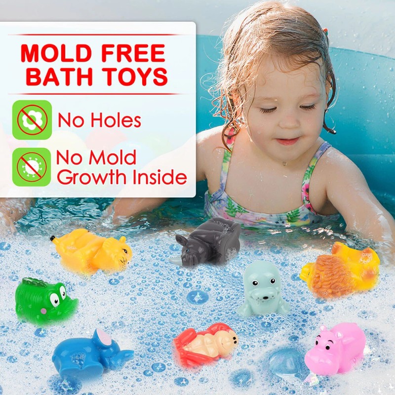 Unbranded Animal Bath Toys for Infants Toddlers No Hole Mold