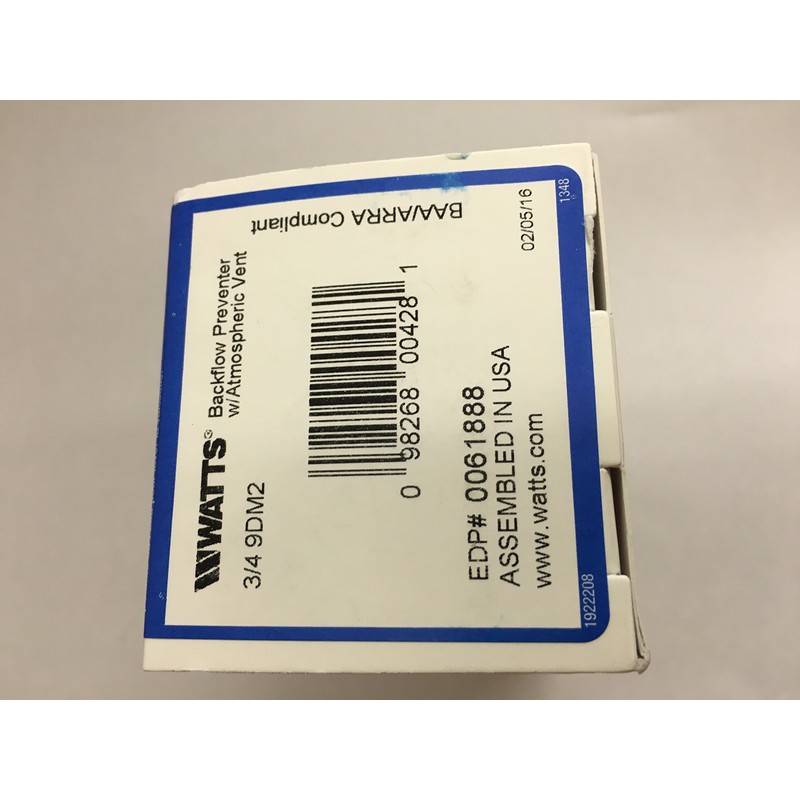 Watts 9D-M2 Dual Check Valve with Intermediate Atmospheric Vent, 3/4