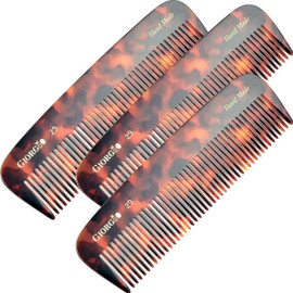 Giorgio G29 All Coarse Hair Detangling Comb Wide Teeth Pocket Comb for Thick Curly Wavy Hair. Hair Detangler Comb for Grooming Styling Hair, Beard and Mustache. Handmade Saw-Cut and Hand Polished