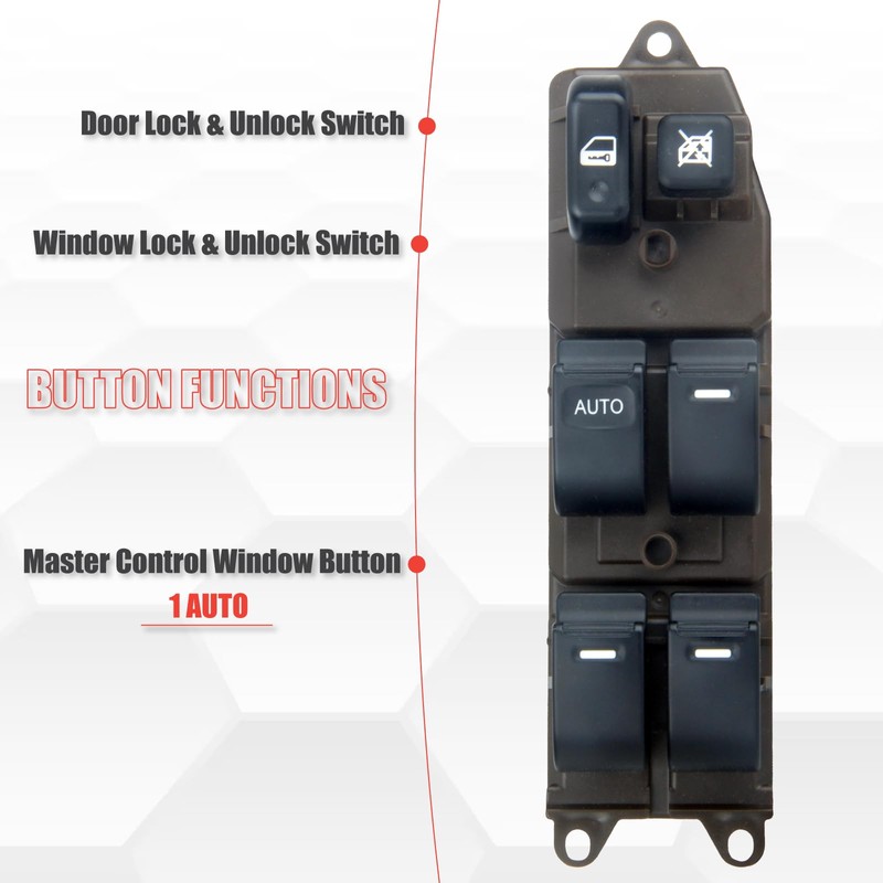 Sianxaido 84820-12480 Master Power Window Switch Driver Side Compatible with