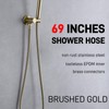 HOMYEP Flexible Shower Hose Stainless Steel Handheld Shower Head Attachment